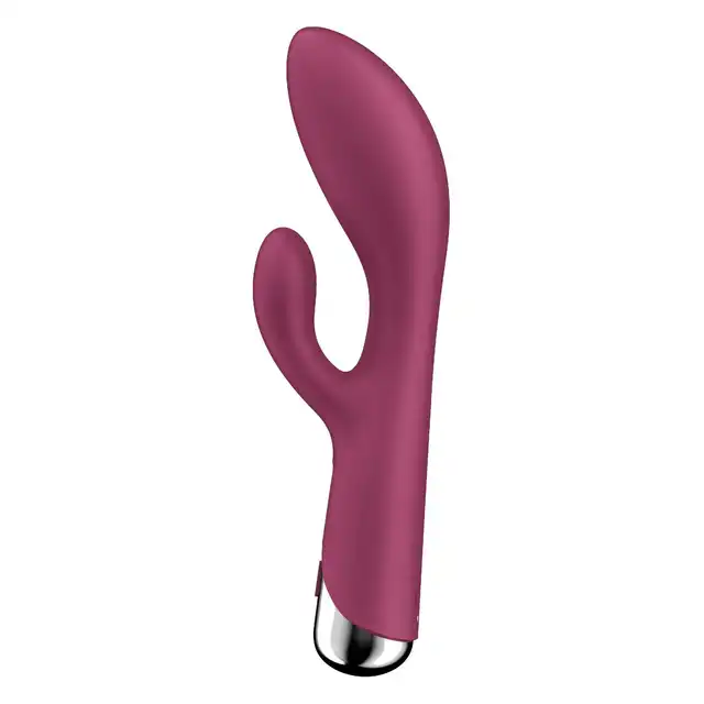 Satisfyer - Spinning Rabbit 1 Red. Wibrator z króliczkiem, który pieści łechtaczkę wibracjami, a punktowi G dogadza wibracjami i rotacją. Przygotuj się na nowe, orgazmiczne połączenie