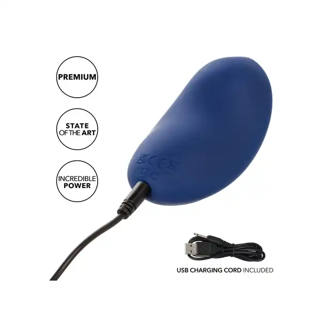 CalExotics - Cashmere Velvet Curve. Intensywny wibrator do łechtaczki, miękki i gładki silikon o sensualnych żłobieniach dla dodatkowej stymulacji