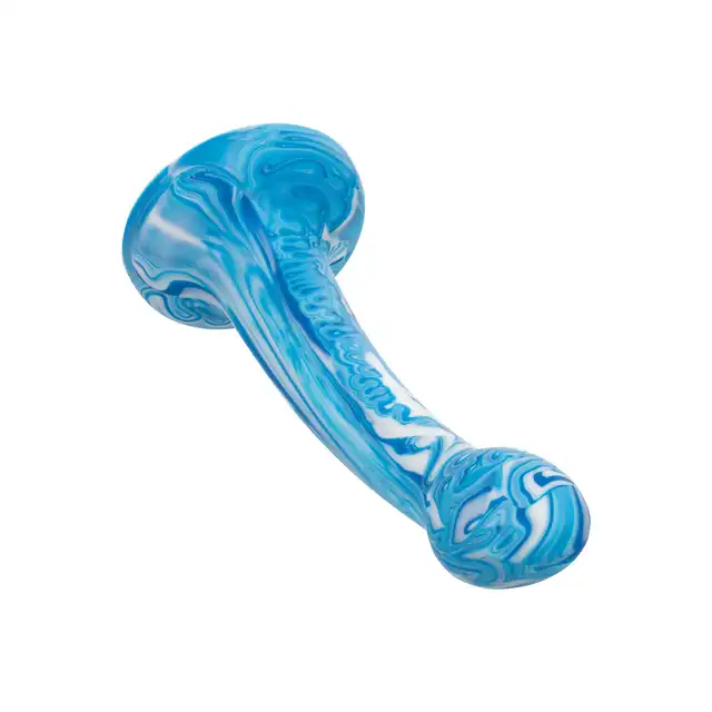 CalExotics - Twisted Bulb Tip Probe Blue. Silikonowe dildo z bulwiastą końcówką dla rozkoszy na wysokim poziomie, odkryj intensywną przyjemność