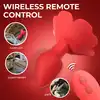 B-Series - Rose Rotating Butt Plug. Wibrujący i rotacyjny korek analny o pięknym kształcie czerwonej róży. Doskonały prezent