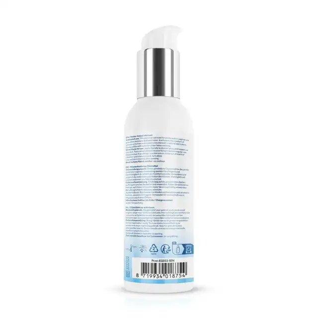 EasyGlide - Sensitive Waterbased Lubricant 150ml. Delikatny wegański żel intymny, stworzony specjalnie dla skóry wrażliwej, zapewnia komfort i nawilżenie 