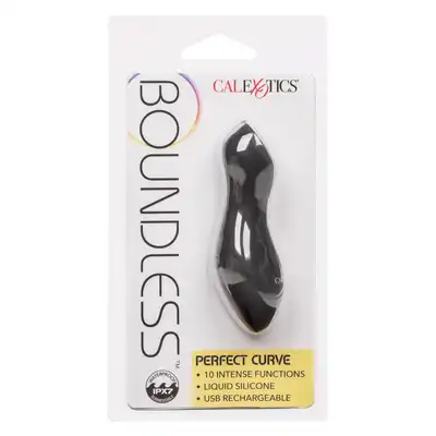 CalExotics - Boundless Perfect Curve. Wibrator o idealnie zakrzywionym ergonomicznym kształcie, z 10 wariantami wibracji i o trwałym, wodoodpornym silikonie