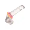 CalExotics - Dickin Donuts Silicone Ring. Pierścień na penisa o kształcie i wzorze donuta, słodkie gadżet wspomagający erekcję 
