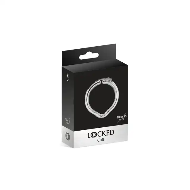 Locked - Cuff 30/35 mm. Nowoczesny metalowy pierścień na penisa z regulacją i magnetyczną kompresją. Doskonałe narzędzie dla trwałej erekcji i intensywnych orgazmów
