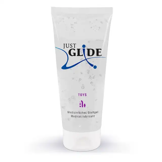 Just Glide - Toys Lubricant 200 ml. Gęsty żel na bazie wody, zapewniający doskonałe nawilżenie i poślizg, bezpieczny dla prezerwatyw i zabawek erotycznych
