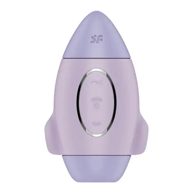 Satisfyer - Mission Control Purple. Mały wibrator w kształcie rakiety z podwójnym impulsem powietrza, idealny dla początkujących