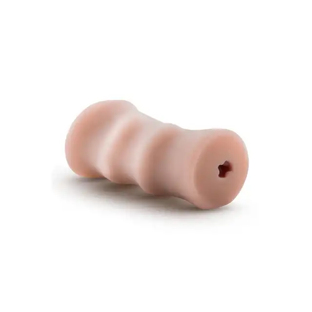 Blush - Enlust Cassie Beige. Ciasny masturbator anus Twojej seksownej partnerki AI, realistyczne żebrowane wnętrze z miękkiego materiału