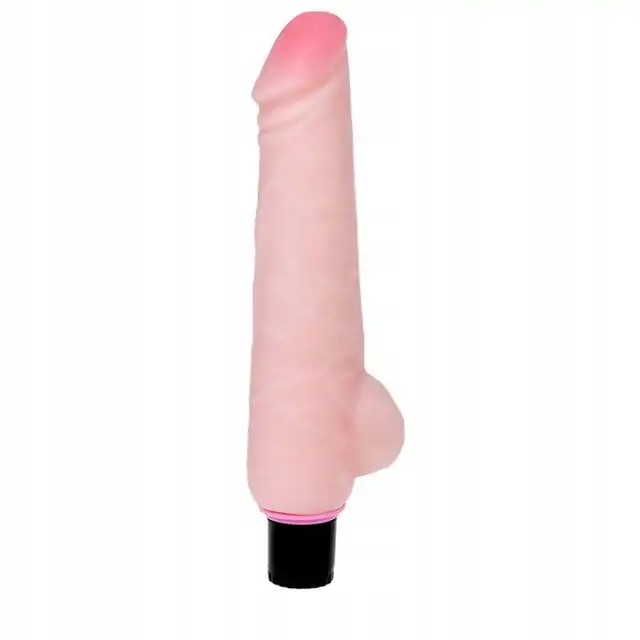 Baile - Vibrator Realistic Skin XL Series 10". Realistyczny wibrator wykonany z hipoalergicznego materiału cyber skóra, oferujący płynną regulację wibracji i stymulujące żyłki