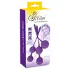 Sweet Smile - 3 Kegel Training Balls Purple. Zestaw progresywny silikonowych kulek gejszy, zróżnicowany rozmiar i waga, genialny trening i stymulacja