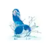CalExotics - Twisted Ribbed Probe Blue. Silikonowe dildo w niebieskim kolorze z przyssawką w podstawie, zapewniające eksplorację pełną stymulacji