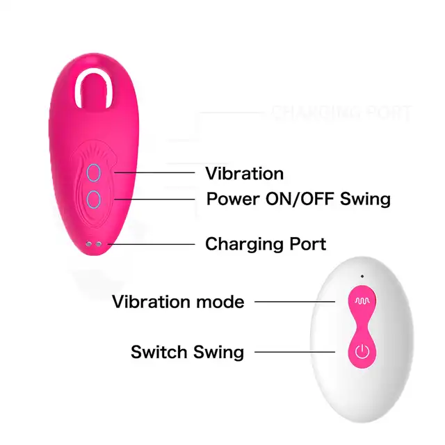 Boys Series - Flicking Wearable Vibrator. Podwójny wibrator z ruchomą główką i ruchomym języczkiem do łechtaczki, różnorodne tryby wibracji i wariacji