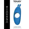 ToyJoy - Super Hero Couples C-Ring. Pierścień erekcyjny, potężne wibracje masującym trzon i jądra i wibrujące uszka stymulujące łechtaczkę
