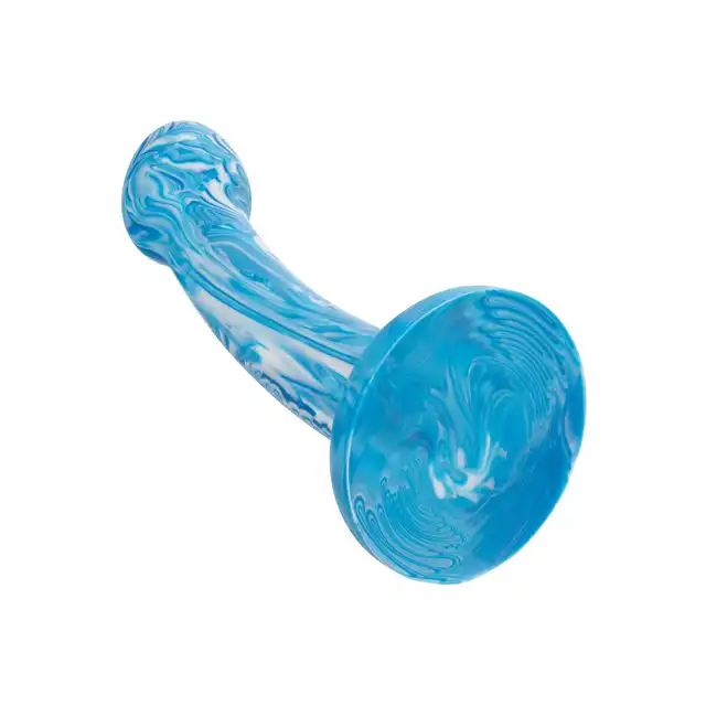 CalExotics - Twisted Bulb Tip Probe Blue. Silikonowe dildo z bulwiastą końcówką dla rozkoszy na wysokim poziomie, odkryj intensywną przyjemność