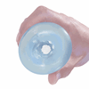 Pretty Love - Transparent Masturbator Blue. Przezroczysty masturbator męski z żebrowaną strukturą i stymulacyjną kulką wewnątrz
