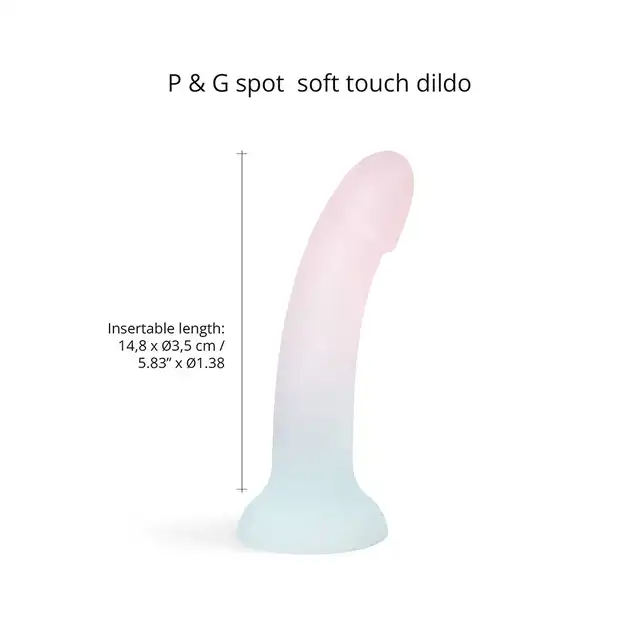 Love to Love - Dildoll Galactica - dwukolorowe dildo z silikonu z dodatkiem srebrnego brokatu