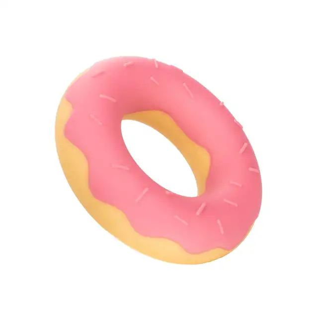 CalExotics - Dickin Donuts Silicone Ring. Pierścień na penisa o kształcie i wzorze donuta, słodkie gadżet wspomagający erekcję 