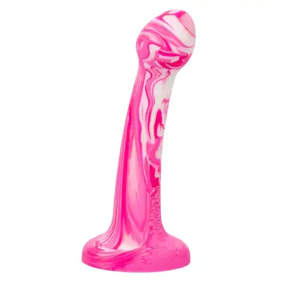 CalExotics - Twisted Bulb Tip Probe Pink. Różowe silikonowe dildo z przyssawką i bulwiastą końcówką, stworzone dla rozkoszy na najwyższym poziomie