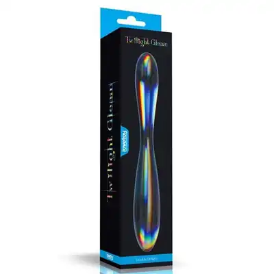 Twilight Gleam - Double Delight Dildo - szklane dildo opalizującym kolorze. Dwustronne 