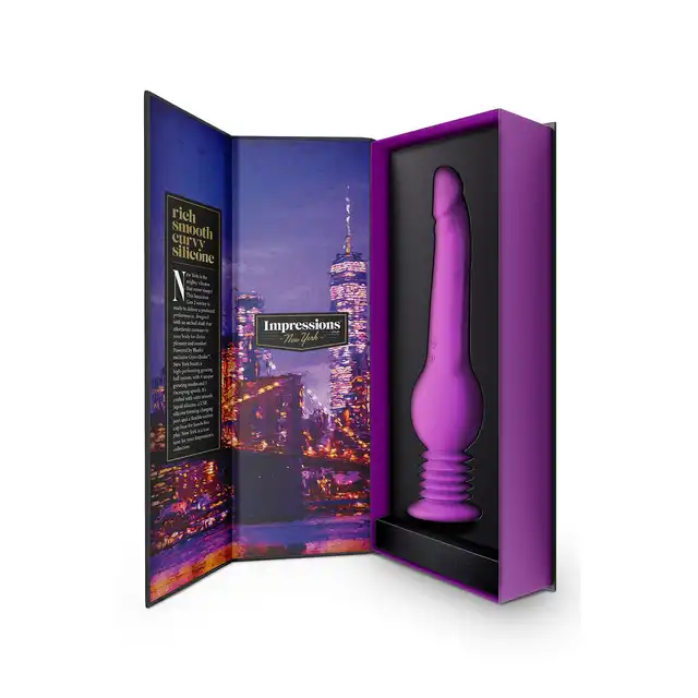 Blush - Impressions New York Gyroquake Dildo Purple. Ruchomy wibrator o realistycznym designie i ekscytujących funkcjach ruchu posuwistego i wibracji