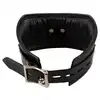 Bad Kitty - Collar black. Szeroka, skórzana obroża z ringiem do przypięcia smyczy, doskonale podkreśla uległość i pokorę w estetycznym stylu
