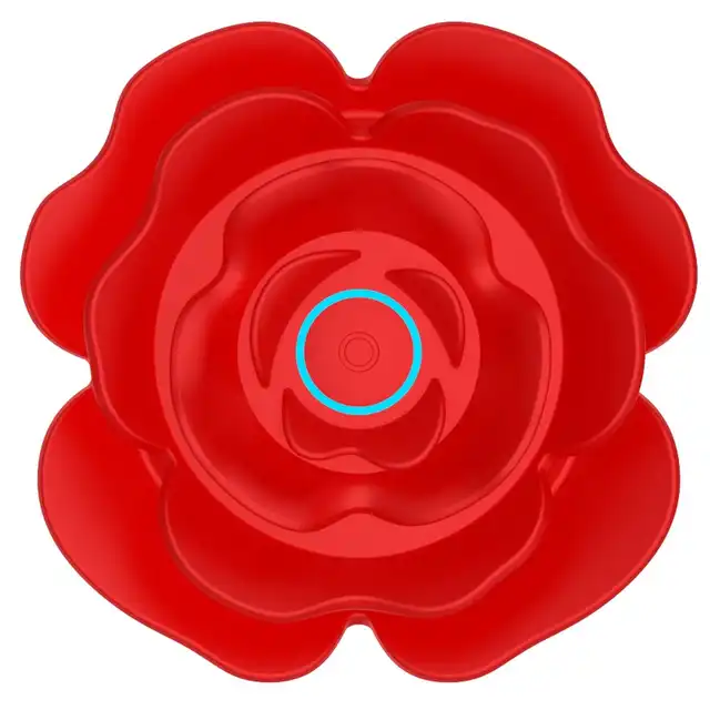 B-Series - Rose Rotating Butt Plug. Wibrujący i rotacyjny korek analny o pięknym kształcie czerwonej róży. Doskonały prezent
