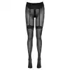 Cottelli Collection - Crotchless Tights Black 2. Rajstopy z delikatnej siateczki, otwarte w kroku i nad pupą, idealne do spontanicznego seksu