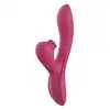 Dream Toys - Essentials Dual G-Spot. Różowy, silikonowy, profilowany wibrator ze stukającym stymulatorem łechtaczki