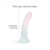 Love to Love - Dildoll Galactica - dwukolorowe dildo z silikonu z dodatkiem srebrnego brokatu