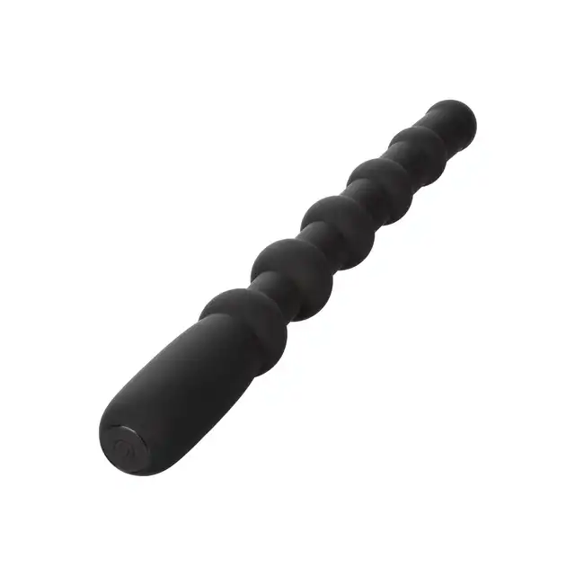 CalExotics - Rechargeable X-10 Beads. Wibrator analny o stopniowanej strukturze koralików, elastyczna konstrukcja z intensywnymi wibracjami