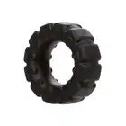 Calexotics - Alpha Prolong Tread Ring - czarny ring na penisa wykonany z silikonu. Popraw erekcję!