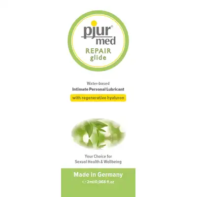 Pjur - Med Repair Glide 2ml. Saszetka regenerującego lubrykantu o jakości medycznej, wspiera regenerację i eliminuje podrażnienia