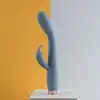 Boys Series - Dual Vibrator Light Blue. Smukły wibrator do stymulacji punktu G i łechtaczki, podwójna stymulacja 