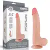 LoveToy - 8.5'' Sliding Skin Dual Layer Dong Flesh. Realistyczne dildo o żylastym trzonie i zarysowanej żołędzi, mocna przyssawka i podwójna gęstość materiału