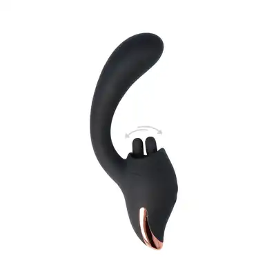 Qiot - Rabbit Vibe. Ergonomiczny wibrator do punktu G z dodatkowym ruchomym stymulatorem łechtaczki, dwa intensywne i niezależne silniki