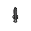 B-Series - Dual Tapping Anal Vibrator USB. Czarny silikonowy masażer prostaty z możliwością stymulacji jąder. Niesamowite doznania