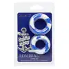 Admiral - 2 Ring Set. Zestaw dwóch silikonowych pierścieni erekcyjnych o różnych średnicach, podwójne wzmocnienie erekcji