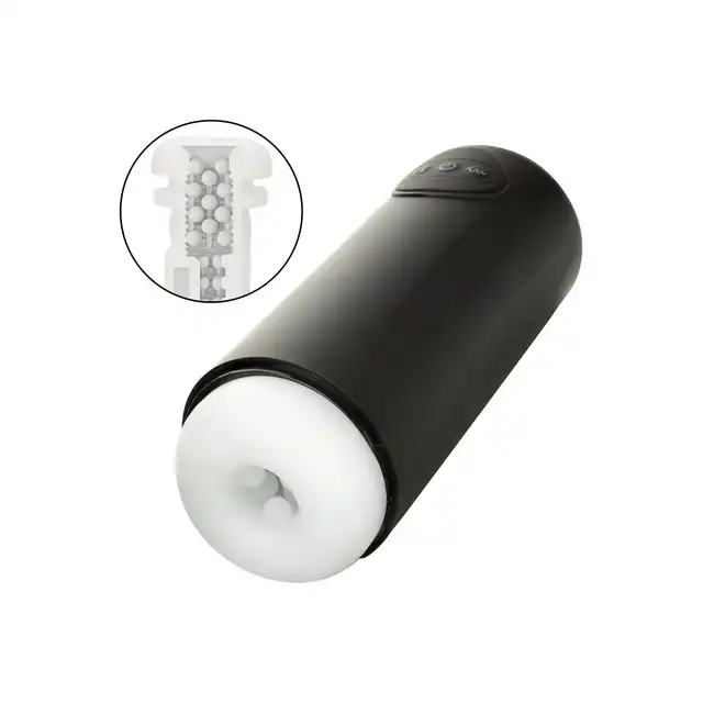 CalExotics - Vibro Thruster Stroker. Masturbator o super stymulacyjnych funkcjach wibracji, pulsacji, eskalacji i ruchu posuwistego, niesamowite doznania