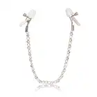Calexotics - Crystal Chain Nipple Clamps White. Klamerki na sutki, zapewniają niezapomniane doznania dzięki regulowanemu naciskowi, solidnej konstrukcji oraz eleganckiemu designowi