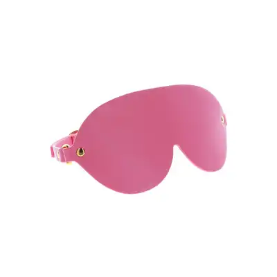 Taboom - Malibu Blindfold Pink. Elegancka różowa opaska na oczy wykonana z wegańskiej skóry PU, ogranicza widzenie i intensyfikuje zmysły