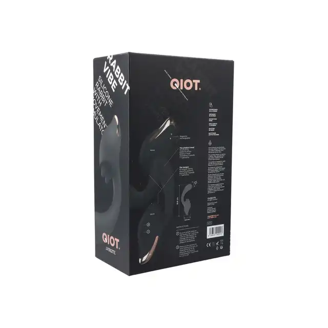 Qiot - Rabbit Vibe. Ergonomiczny wibrator do punktu G z dodatkowym ruchomym stymulatorem łechtaczki, dwa intensywne i niezależne silniki