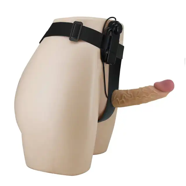 Pretty Love - Draven Vibrating Harness Briefs. Męska uprząż strapon, wibrująca i przedłużająca penisa nakładka na penisa o realistycznym kształcie