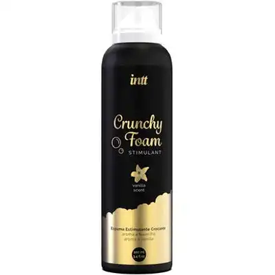 Intt - crunchy Foam Stimulant Vanilla 150 ml. Waniliowa musująca pianka, która nawilża i pobudza zmysły podczas masażu, o uwodzicielskim waniliowym zapachu