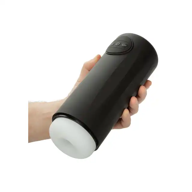 CalExotics - Vibro Thruster Stroker. Masturbator o super stymulacyjnych funkcjach wibracji, pulsacji, eskalacji i ruchu posuwistego, niesamowite doznania
