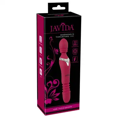 Javida - Warming &amp; Thrusting. Wielofunkcyjny wibrator z ruchomą główką z funkcją posuwu i podgrzewania, 7 trybów wibracji i 3 prędkości ruchu posuwistego