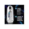 M for Men - Robo-Bator White. Męski masturbator z funkcją wibracji i posuwu, wyposażony w rozkoszny tryb Turbo Climax Boost