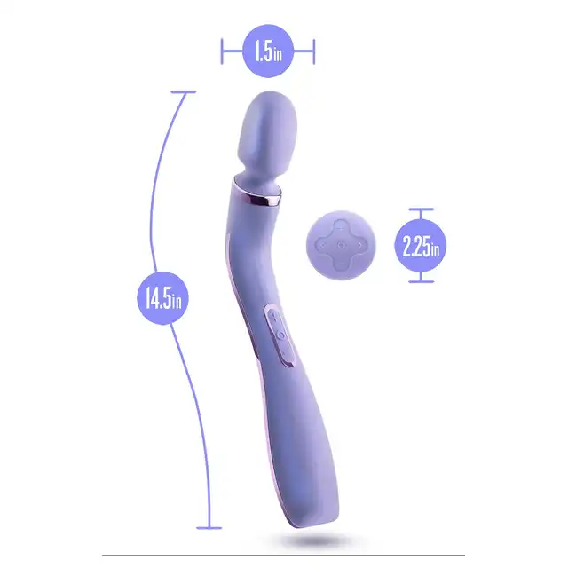 Wellness - Eternal Wand Purple. Silikonowa, lawendowa magiczna różdżka na pilota bezprzewodowego. Niesamowite doznania z 10 trybami wibracji