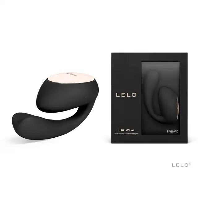 Lelo - Ida Wave. Podwójny stymulator na aplikację, wibrator łechtaczki i punktu G z obrotową końcówką o technologii WaveMotion