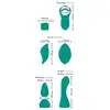 Couples Choice - Mini 4 Set. Zestaw do wszechstronnych zabaw seksualnych, zawierający różnorodne elementy wykonane z miękkiego silikonu o ergonomicznym kształcie