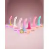 Love to Love - Dildoll Galactica - dwukolorowe dildo z silikonu z dodatkiem srebrnego brokatu