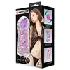 Pretty Love - Transparent Masturbator Pink. Przezroczysty masturbator męski z żebrowaną strukturą i stymulacyjną kulką wewnątrz